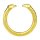 Kiotos Steel Cock Ring Gold Ø 2.9 cm