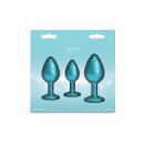 NS Novelties Irisierendes Aluminium Analplug Trainingsset 3-teilig Petrol