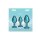 NS Novelties Irisierendes Aluminium Analplug Trainingsset 3-teilig Petrol