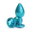 NS Novelties Irisierender Aluminium Analplug M Petrol 3,3 cm