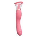 Le Wand Lick 3-1 Double-Sided Vibrator with Tongue Stimulator Pink 26 cm Ø 4 cm