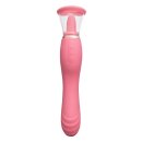 Le Wand Lick 3-1 Double-Sided Vibrator with Tongue Stimulator Pink 26 cm Ø 4 cm