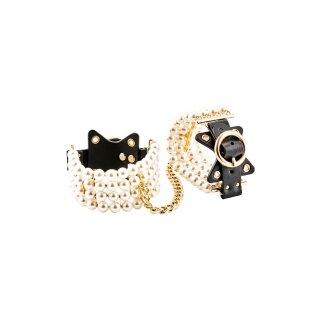 Guilty Pleasure Soirée Pearl Handcuffs with Pearl Accents