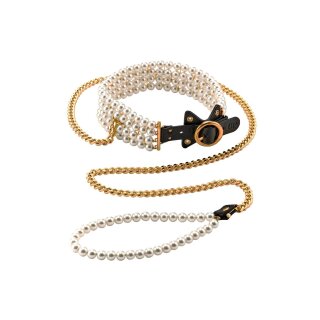 Guilty Pleasure Luminous Pearl Collar and Pearl Leash