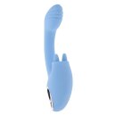 Evolved Playboy Sapphire Sky Dualer Vibrator mit Klitoris-Stimulator Blau 21,6 cm