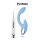Evolved Playboy Sapphire Sky Dualer Vibrator mit Klitoris-Stimulator Blau 21,6 cm