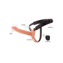 Hidden Desire hohler Penis-Strap-on mit Vibration Beige 20 cm
