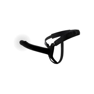 Hidden Desire hohler Penis-Strap-on mit Vibration Schwarz 20 cm