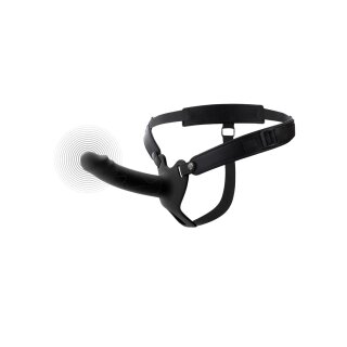 Hidden Desire hohler Penis-Strap-on mit Vibration Schwarz 16 cm