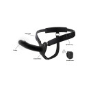 Hidden Desire hohler Penis-Strap-on mit Vibration Schwarz 16 cm