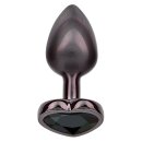 CalExotics Diamond Heart Plug Small Schwarz