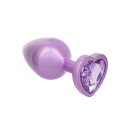 Diamond Heart Plug Large Lila