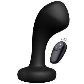 Hidden Desire Extreme Bullshead Power Anal Plug with Vibration Black Ø 4.5 cm