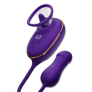 She.E.O. Licking Clitoral Pump & Anal Stimulator Purple 9 cm Ø 5.3 cm