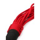 Taboom Knot Flogger Schwarz Rot