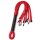 Taboom Knot Flogger Schwarz Rot