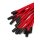 Taboom Knot Flogger Schwarz Rot
