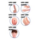 Hidden Desire Fuck Dolls Big Boner Billie Inflatable Doll with Vibration Beige 145 cm