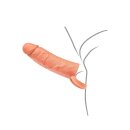 Hidden Desire Inferno Penis Sleeve Liquid Silicone Beige 20 cm Ø 4 cm