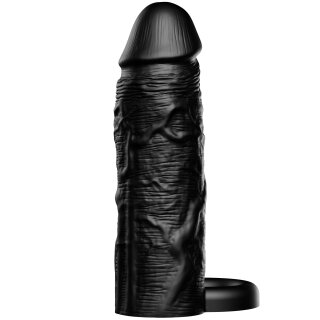 Hidden Desire Inferno Penis Sleeve Liquid Silicone Black 15 cm Ø 4 cm