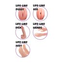 Hidden Desire Fuck Dolls Shemale Taylor Inflatable Doll with Vibration Beige 145 cm