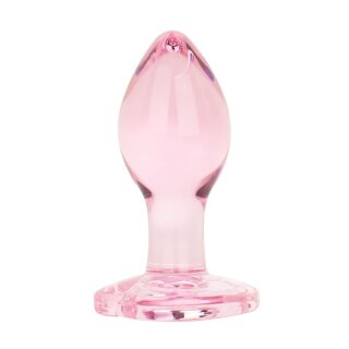Easytoys Anal Plug aus Glas mit Herzbasis Rosa Ø 2,7 cm