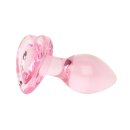 Easytoys Anal Plug aus Glas mit Herzbasis Rosa Ø 2,7 cm