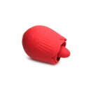 XR Brands BLOOMGASM French Rose Licking & Vibrating Stimulator Red