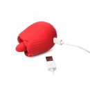 XR Brands BLOOMGASM French Rose Licking & Vibrating Stimulator Red