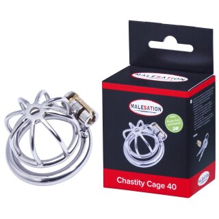 Malesation Chastity Cage 40 Silber 4,8 cm Ø 4 cm