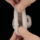 LoveToy Knights Ring Vibrating Dual Purpose Sleeve Spiral White