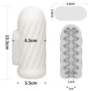 LoveToy Knights Ring Vibrating Dual Purpose Sleeve Spiral White