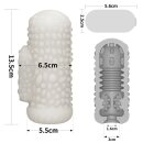 LoveToy Knights Ring Vibrating Dual Purpose Sleeve Drip White