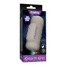 LoveToy Knights Ring Vibrating Dual Purpose Sleeve Drip White