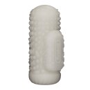 LoveToy Knights Ring Vibrating Dual Purpose Sleeve Drip White