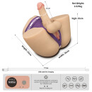 LoveToy Streetgirls Dual Motor Sensation Pulse with Dildo - Nude