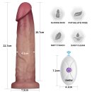 LoveToy Vibrating Sliding Skin Pro II with remote control 9" / 23 cm Nude