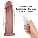 LoveToy Vibrating Sliding Skin Pro II with remote control 9" / 23 cm Nude
