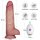 LoveToy Vibrating Sliding Skin Pro II with remote control - 8,5" / 22 cm Nude