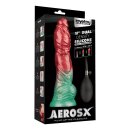 LoveToy Dual Density  Inflatable Dildo 10" / 25 cm Red/Green