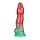 LoveToy Dual Density  Inflatable Dildo 10" / 25 cm Red/Green