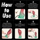 LoveToy Dual Density Inflatable Dildo 8" / 20 cm Red/Green