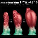 LoveToy Dual Density Inflatable Dildo 8" / 20 cm Red/Green
