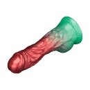LoveToy Dual Density Inflatable Dildo 8" / 20 cm Red/Green