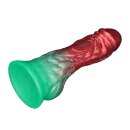 LoveToy Dual Density Inflatable Dildo 8" / 20 cm Red/Green