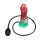 LoveToy Dual Density Inflatable Dildo 8" / 20 cm Red/Green