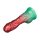 LoveToy Dual Density Inflatable Dildo 8" / 20 cm Red/Green
