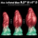 LoveToy Dual Density Inflatable Dildo 7,5" / 19 cm Red/Green