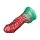 LoveToy Dual Density Inflatable Dildo 7,5" / 19 cm Red/Green