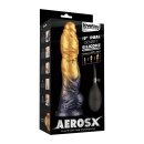 LoveToy Dual Density Inflatable Dildo 10" / 25 cm Gold/Black